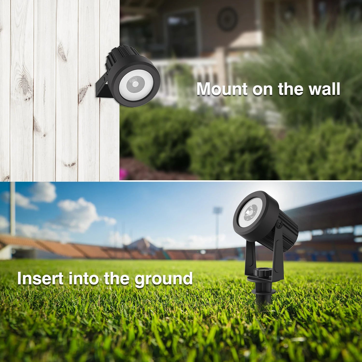 Outdoor IP65 LED Solar Spotlight – 150 to 800LM, 3M cable, 8-12h battery life, garden & driveway lighting