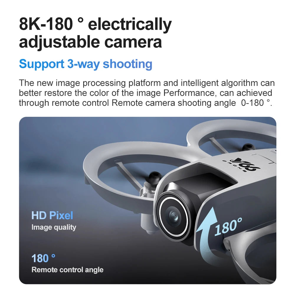 Drone FPV Xiaomi V66 8K professionnel avec double caméra, WiFi FPV, RC, évitement d'obstacles intelligent, quadcopter pliable