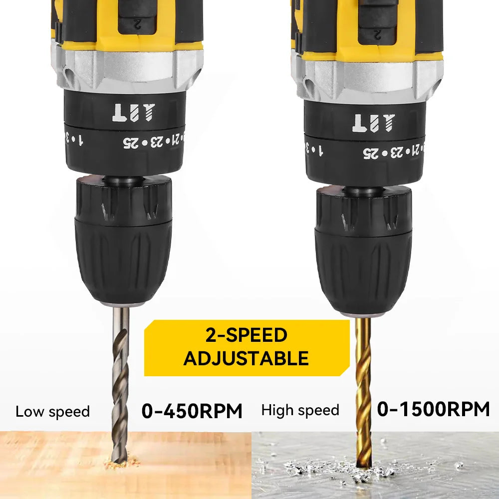 MELLWIN – perceuse à percussion électrique à couple 25 + 3, tournevis électrique sans fil réglable à 2 vitesses, outil électrique pour broche de batterie Makita 18V