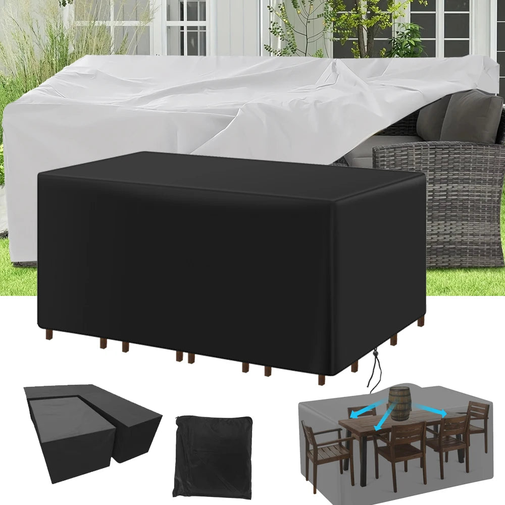 Housse de Protection Imperméable pour Meubles de Jardin – Multi-Tailles, Anti-UV, Style Moderne