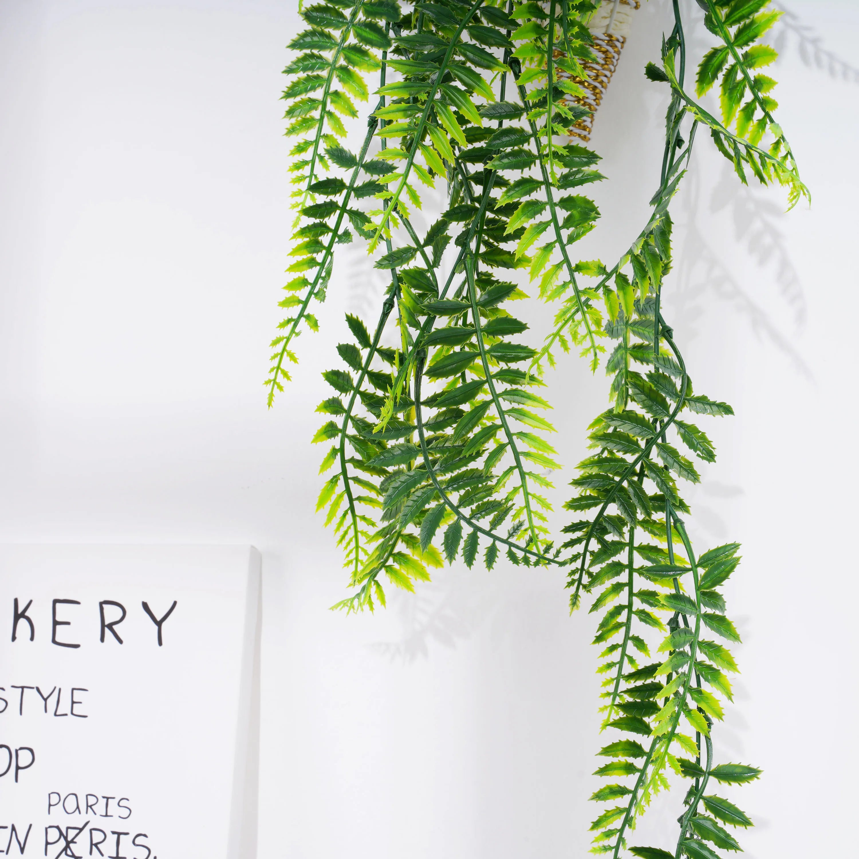 Faux Rotin Artificiel de 80cm, Fleur de Saule, Parquet pour Décoration Murale de Jardin de Maison