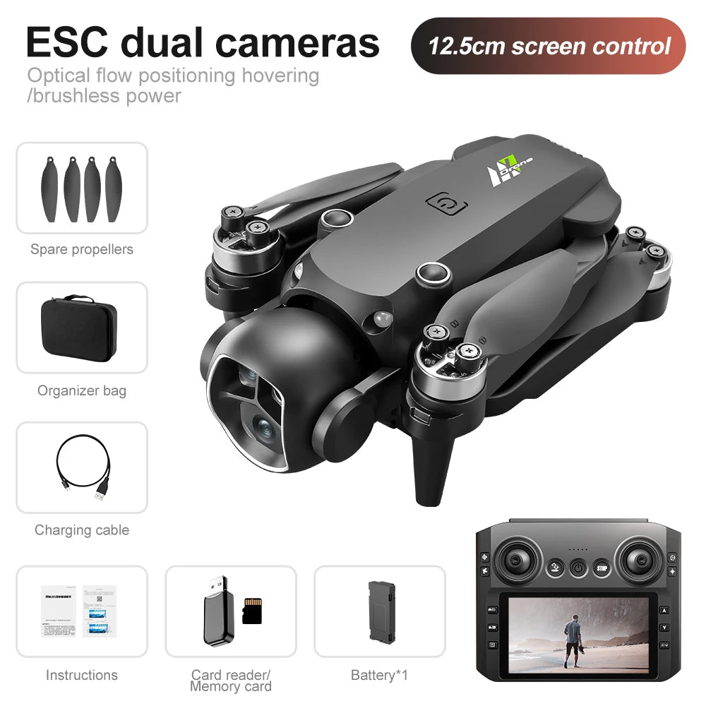 Drone 2025 M7pro – Caméra 8K HD, Écran FPV, Moteur sans balais, Quadrirotor pliable RC 