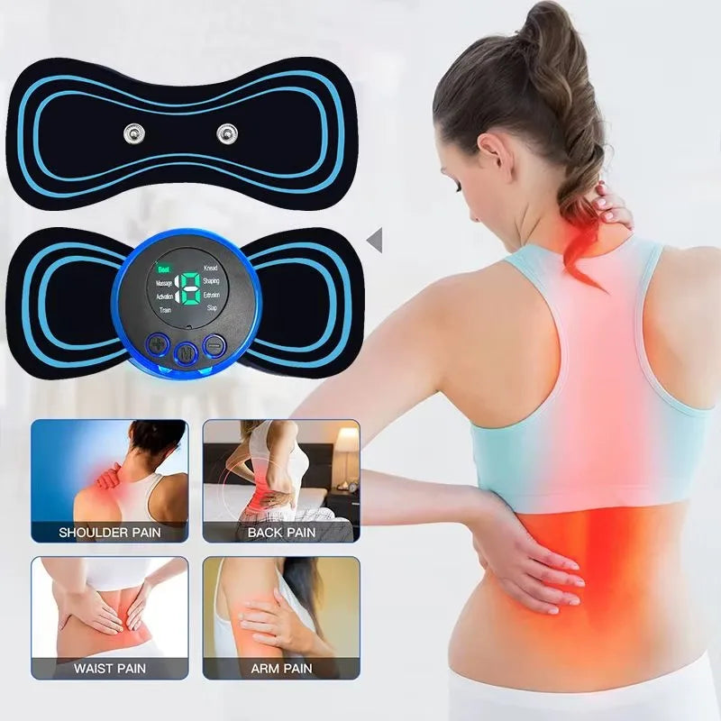 Mini masseur cervical électrique intelligent – Portable avec patch de massage et modes réglables