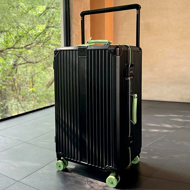 Valise rigide en PC avec poignée télescopique à tube large SUSHIMU – bagage à roulettes extensible, 20, 24, 26 et 28 pouces