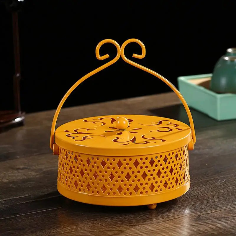 Brûleur d'encens portable en métal creux, porte-bobine, insectifuge, utilisation en extérieur, pont, fournitures de camping