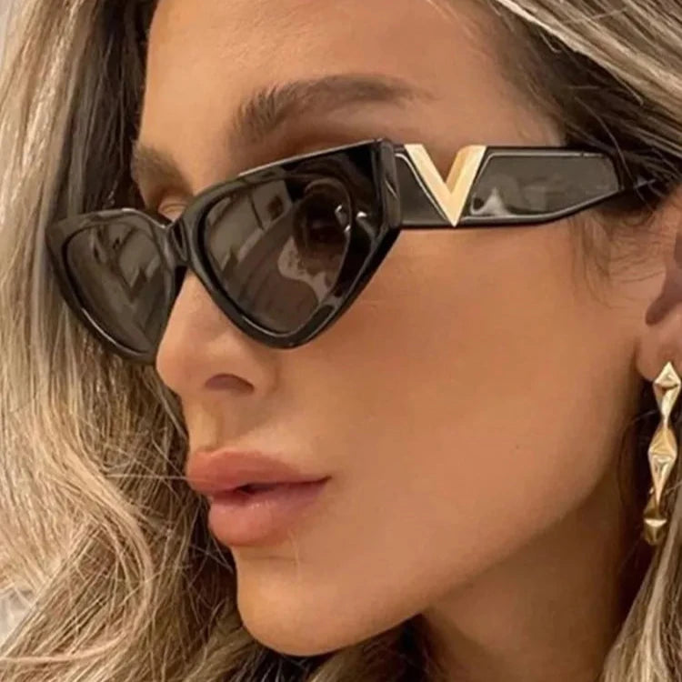 Lunettes de soleil œil de chat vintage pour femmes, lunettes de soleil Cateye pour femmes, lunettes UV400, créateur de marque de mode