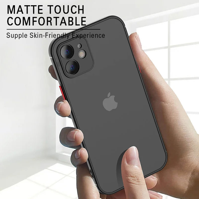 Coque antichoc en Silicone souple, rigide transparent pour iPhone 11 12 13 14 Pro Max Mini