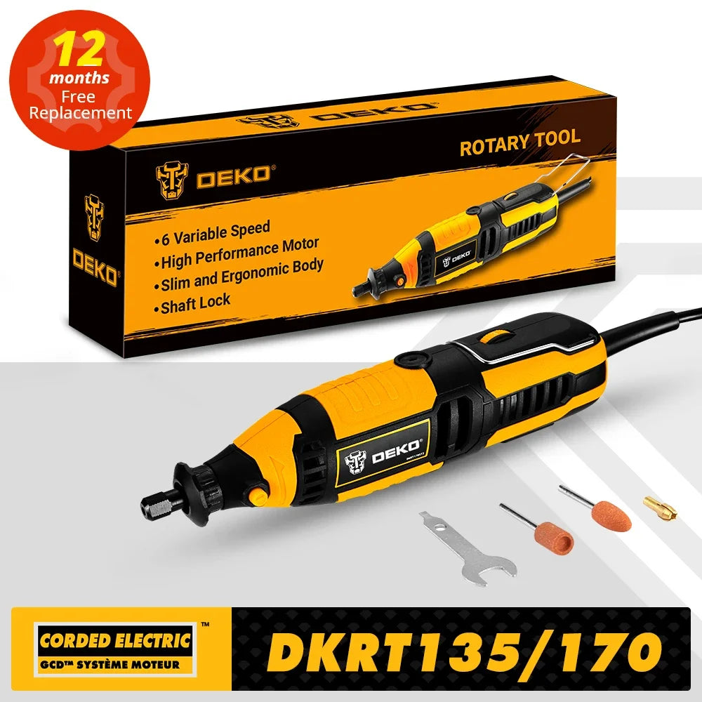 Perceuse électrique DKRT135ST/170ST 220V AC, vitesse variable, mini meuleuse, outil pour meulage/coupe/ponçage/bois