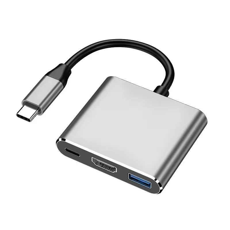 Hub USB C 3 en 1, alimentation 100W, USB 3.0 4K, compatible HDMI pour MacBook Surface Chrome Steam Deck, adaptateur USB 3.0 Stable