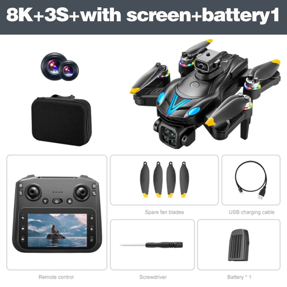 Drone Xiaomi MIJIA V188MAX – 8K Professionnel, Photographie Aérienne, Télécommande Écran 4,3", Quadcopter Pliable