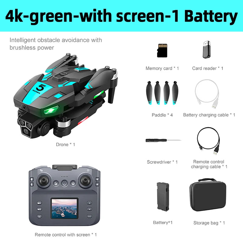 Drone FPV 8K Professionnel Xiaomi Mijia M5s, Caméra Haute Définition, Moteur Brushless (Sans Balais), Télécommande avec Écran, Vol Longue Durée, Pliable, RC