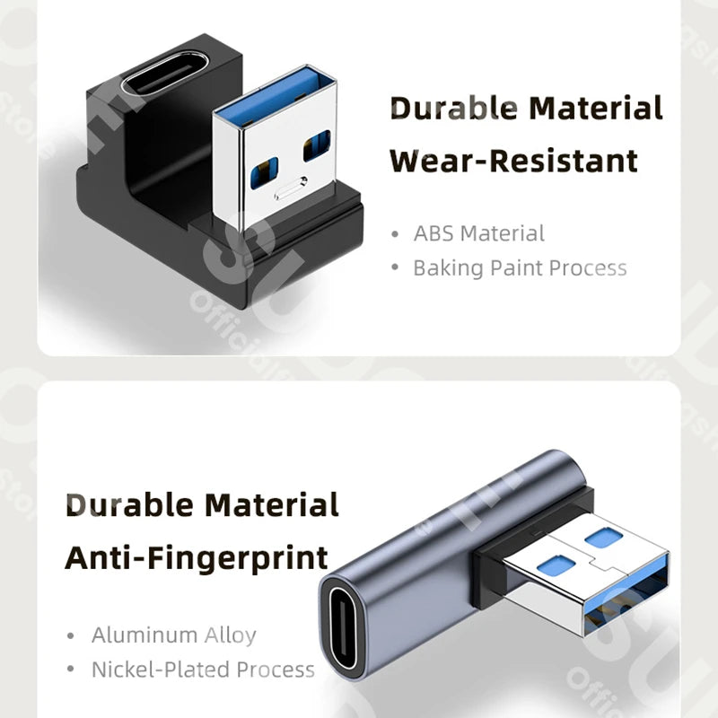 Adaptateur USB3.1 vers Type C 10Gbps OTG transfert de données rapide 5V @ 3A convertisseur de charge rapide pour Samsung Xiaomi téléphone Macbook Pro tablette