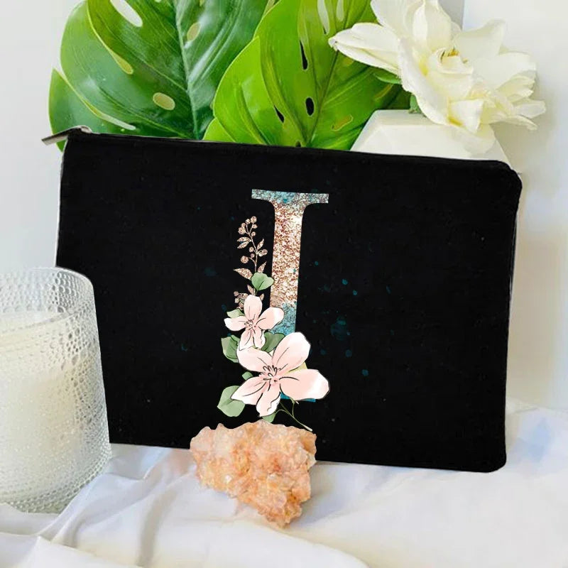 Trousse de maquillage à fermeture éclair avec dégradé de couleurs, trousse de toilette de voyage tendance, trousse de maquillage