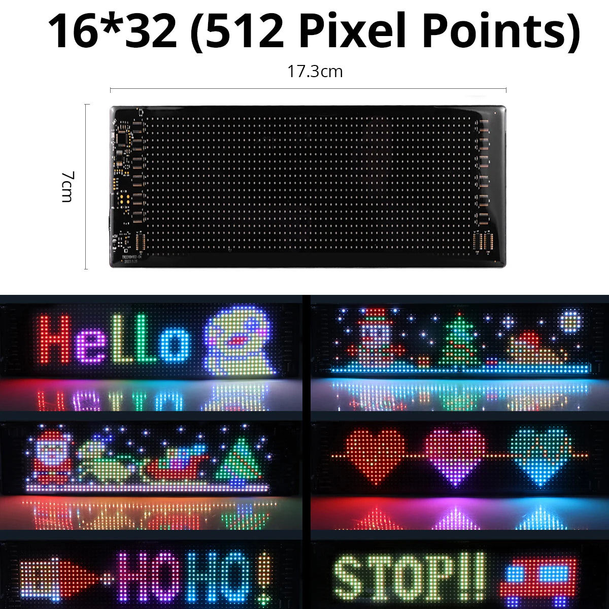 Écrans d'affichage LED Bluetooth intelligents, Module LED RGB, panneau de matrice de pixels, panneau à défilement, lumière publicitaire, décor de voiture
