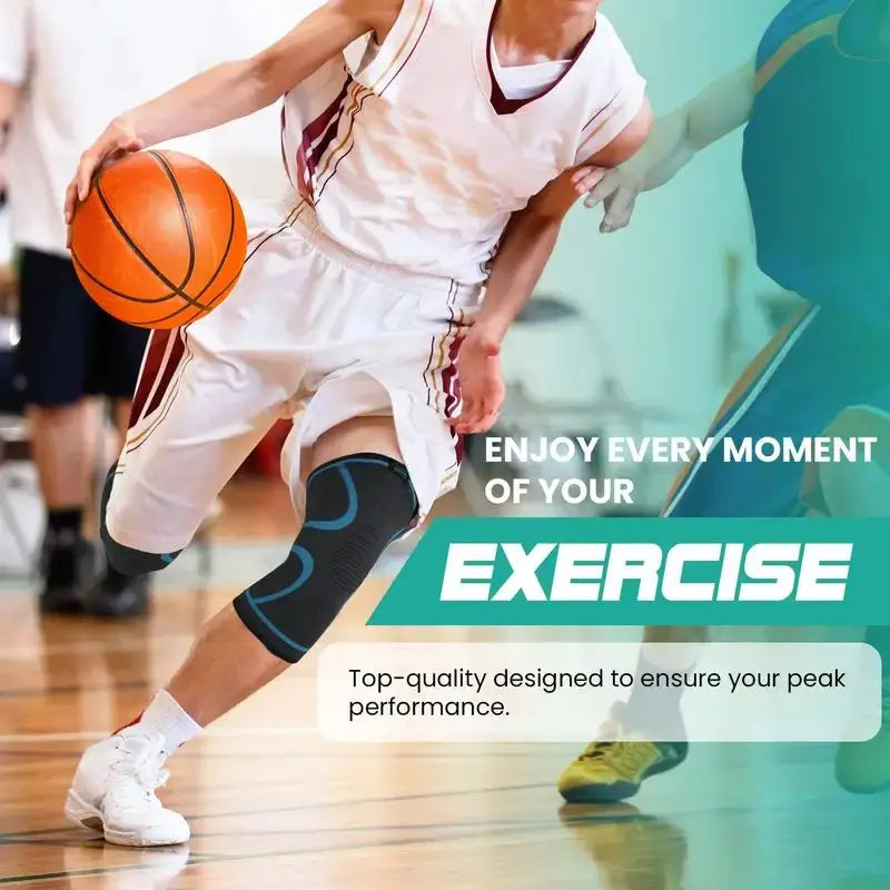 Genouillère de sport élastique en nylon, 1 pièce, accessoire de fitness, course à pied, cyclisme, basket-ball, volley-ball