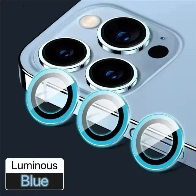 Verre de protection d'objectif en métal, 3 pièces, pour iPhone 13 12 11 15 16 17Pro Max Mini, Film de protection d'objectif de caméra arrière pour iPhone 16 15 Plus