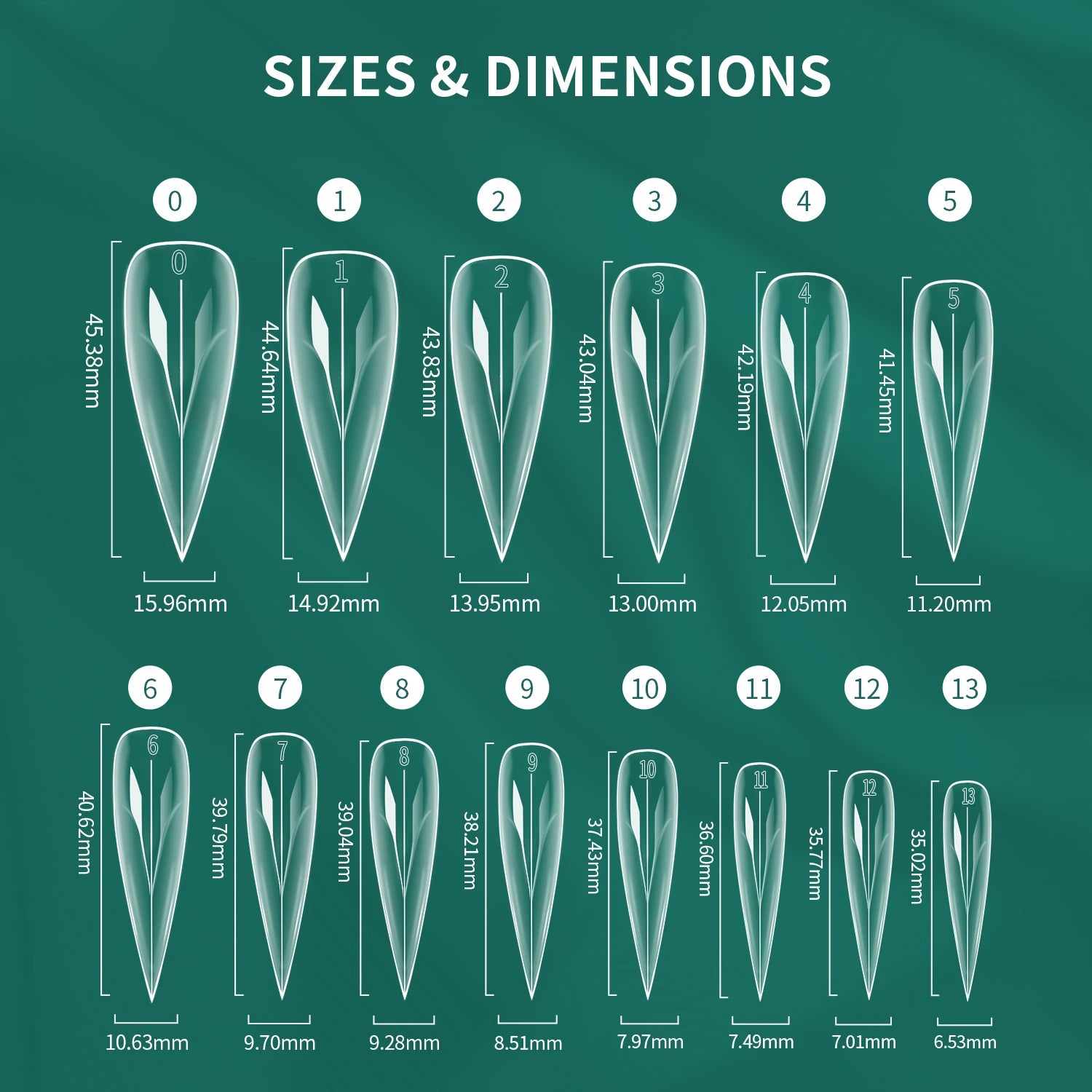 Moules à ongles Dragon Griffe, 140 pièces