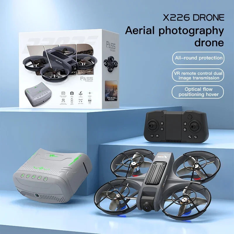 X226/X226VR Drone télécommandé professionnel 5G WIFI RC Drone quadrirotor évitement d'obstacles 8K HD double caméra FPV Mini jouets