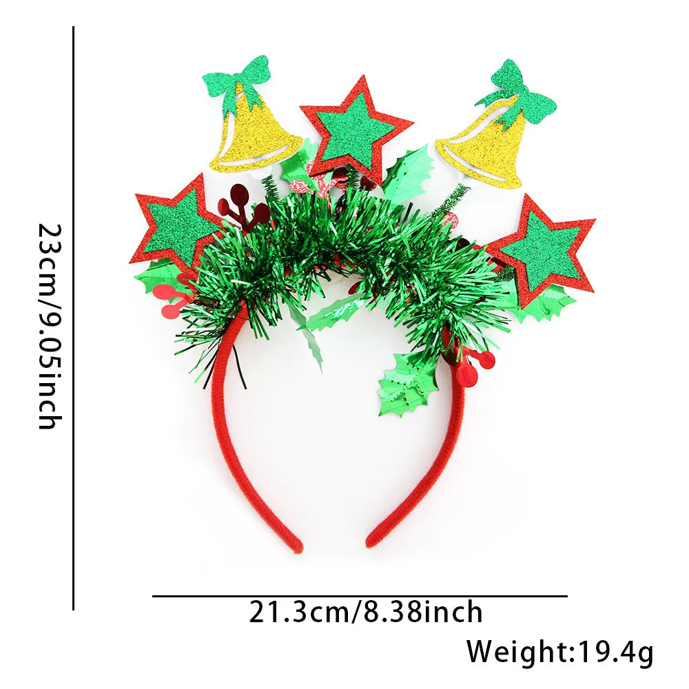 Serre-tête décoratif, Bandeaux du Nouvel An et de Noël - Cerceaux pour cheveux de bonhomme de neige de renne