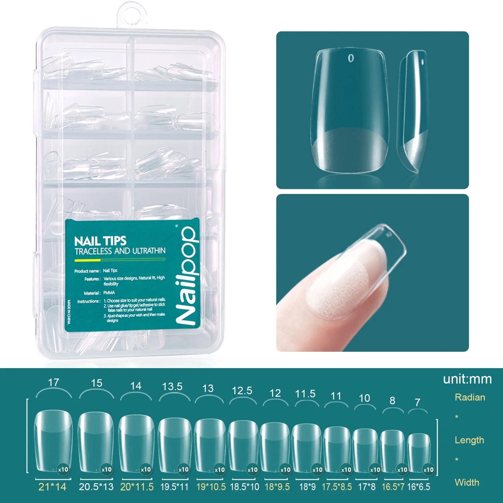 Capsules Ongles Gel Souple Full Cover 120 pcs