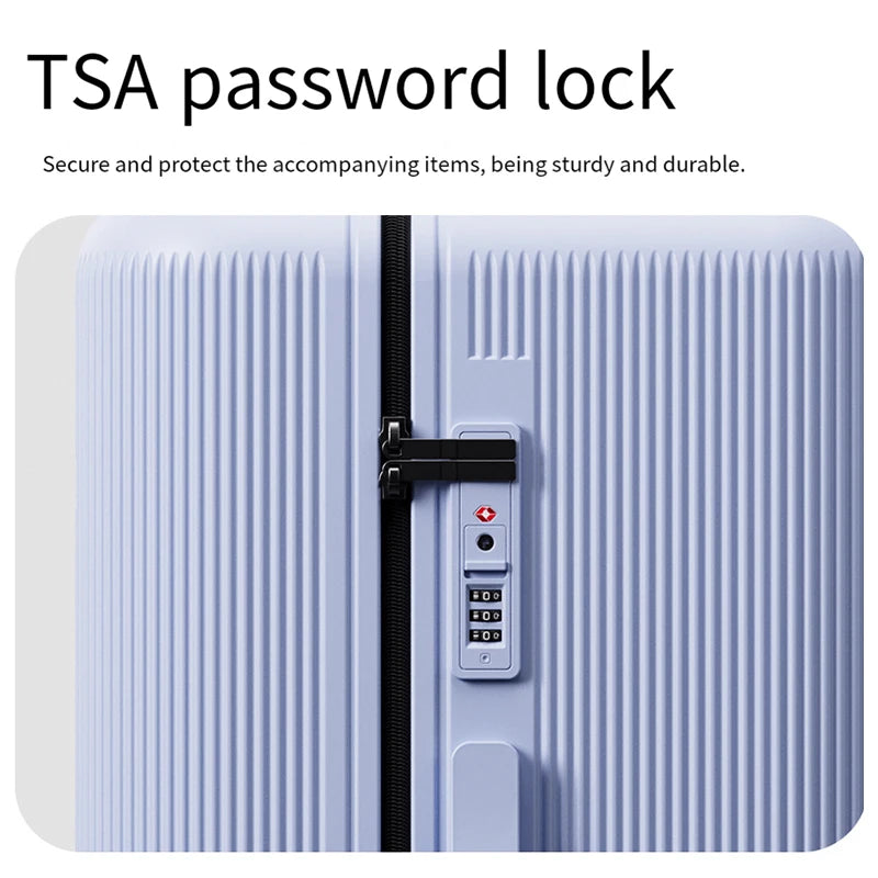 Valise rigide en PC SUSHIMU – bagage à roulettes avec cadre en plastique, 20, 24, 26 et 28 pouces