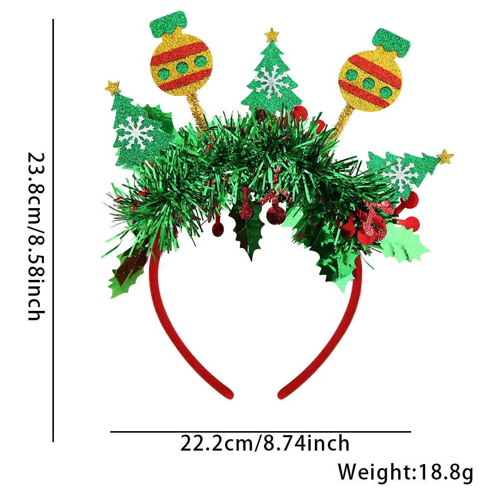 Serre-tête décoratif, Bandeaux du Nouvel An et de Noël - Cerceaux pour cheveux de bonhomme de neige de renne