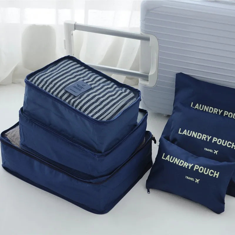 Sac de rangement imperméable pour vêtements, lot de 6 pièces, Sac portable