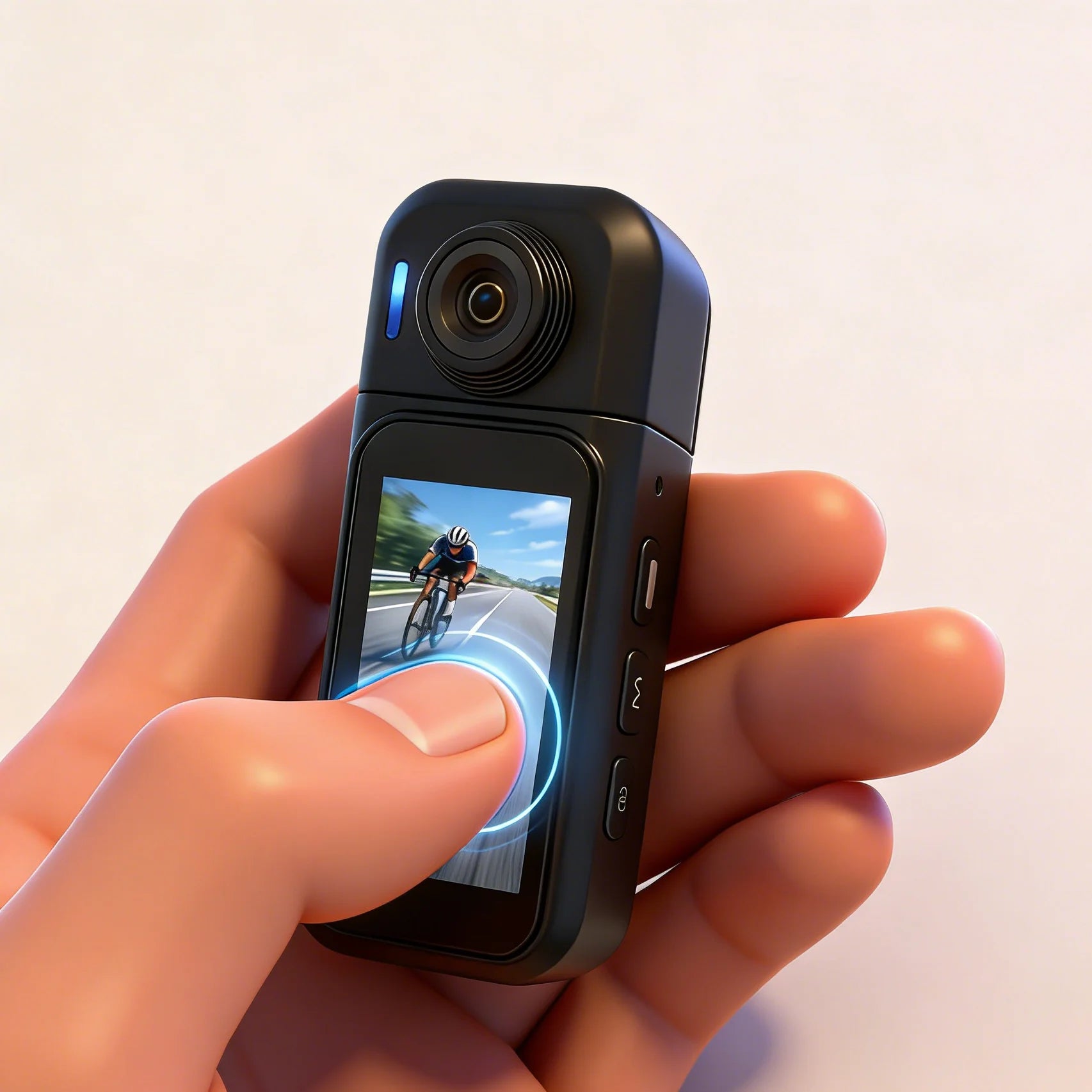 Mini Caméra d’Action 1080P JETO JT-91 – WiFi, Écran Tactile 1,47", Objectif Rotatif 180°, Boîtier de Charge Magnétique