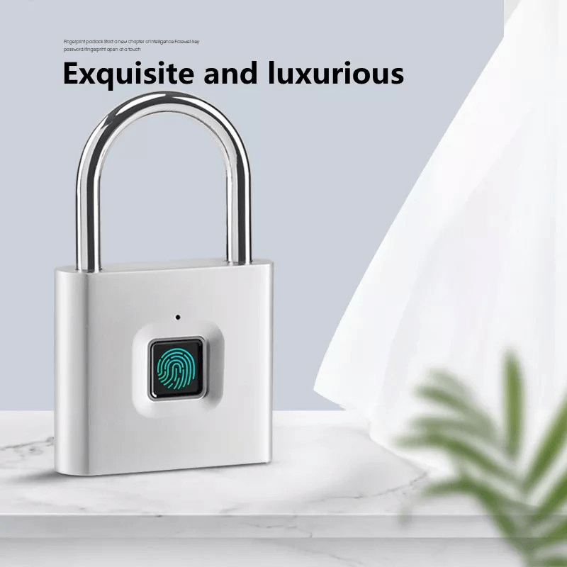 Mini Smart Fingerprint Padlock Keyless USB Rechargeable Battery