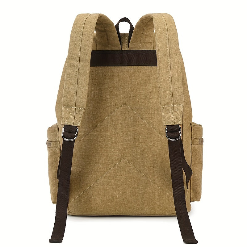 Retro-Canvas-Rucksack, robuster, langlebiger Computer-Rucksack, Schultasche für High-School-Studenten, Arbeiter-Aufbewahrungstasche, Büro-Geschäftsreisen