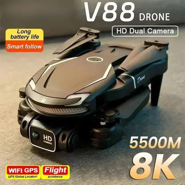 Drone V88 photographie aérienne HD, Drone télécommandé, caméra HD , quadrirotor, jouet UAV, 5G
