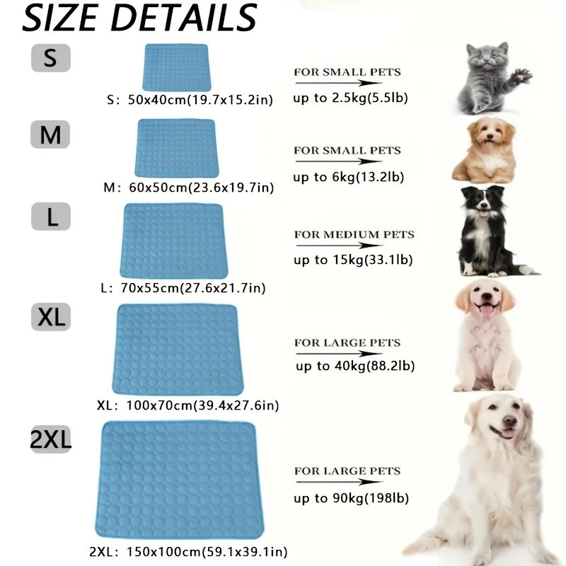 Cooling Polymer Pet Mats, Extra Large Dog Bed for Small and Large Dogs, Pet Accessories, Durable Cat Blanket, Sofa, Ice Pad, Summer