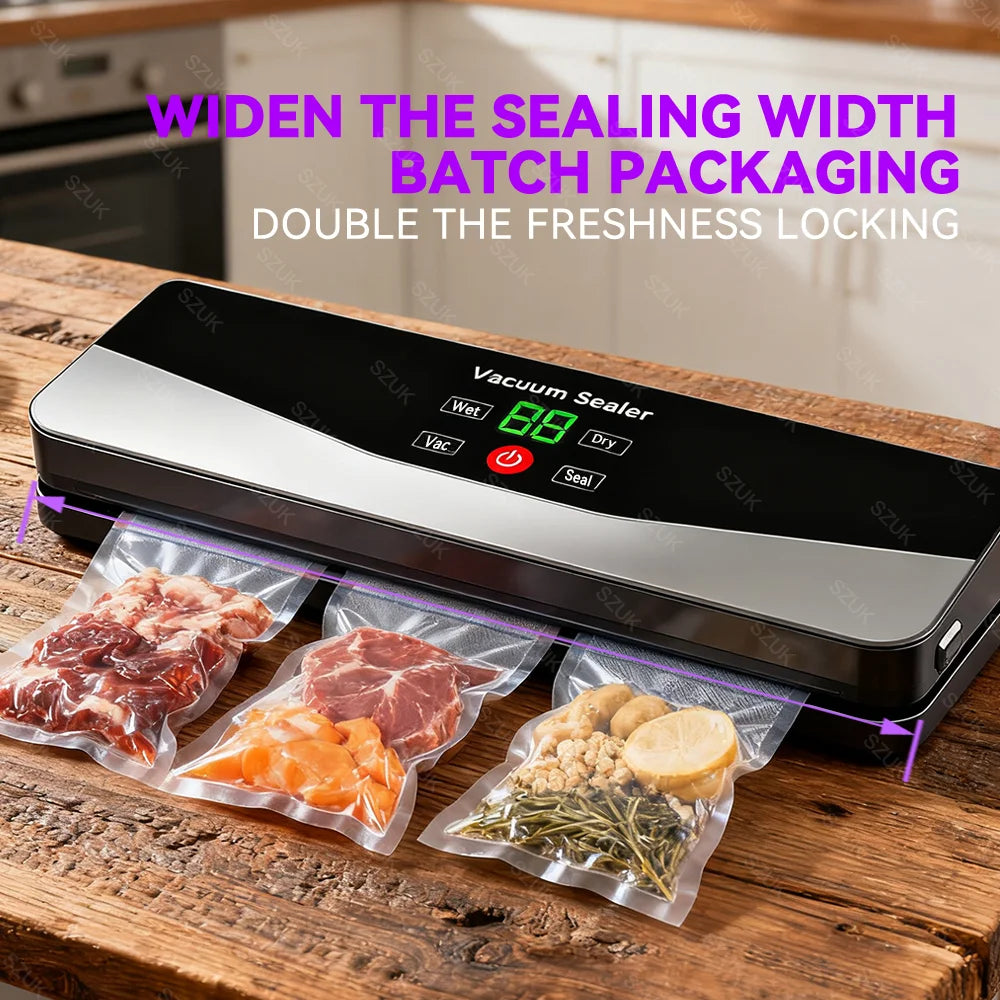 Machine de scellage sous vide électrique SZUK – rechargeable avec stérilisation UV, aliments secs et humides