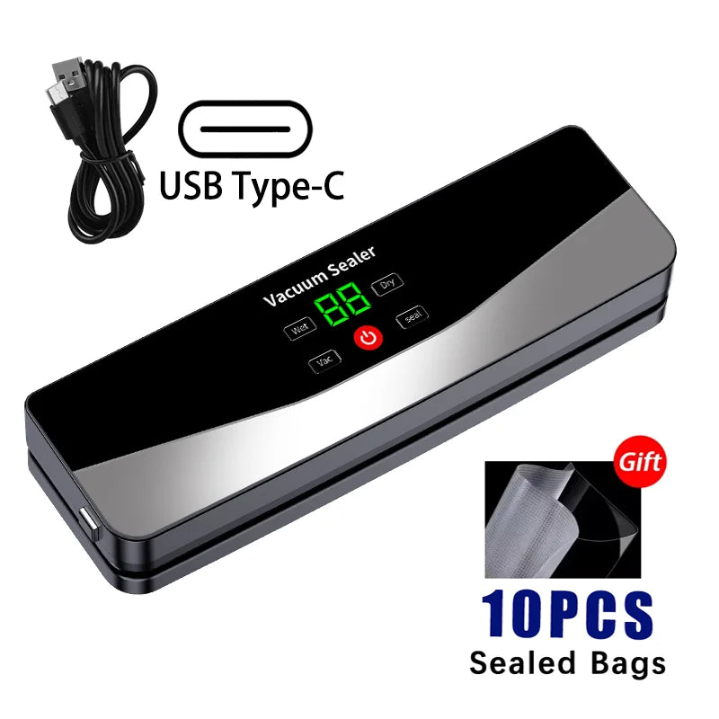 Machine de scellage sous vide électrique SZUK – rechargeable avec stérilisation UV, aliments secs et humides