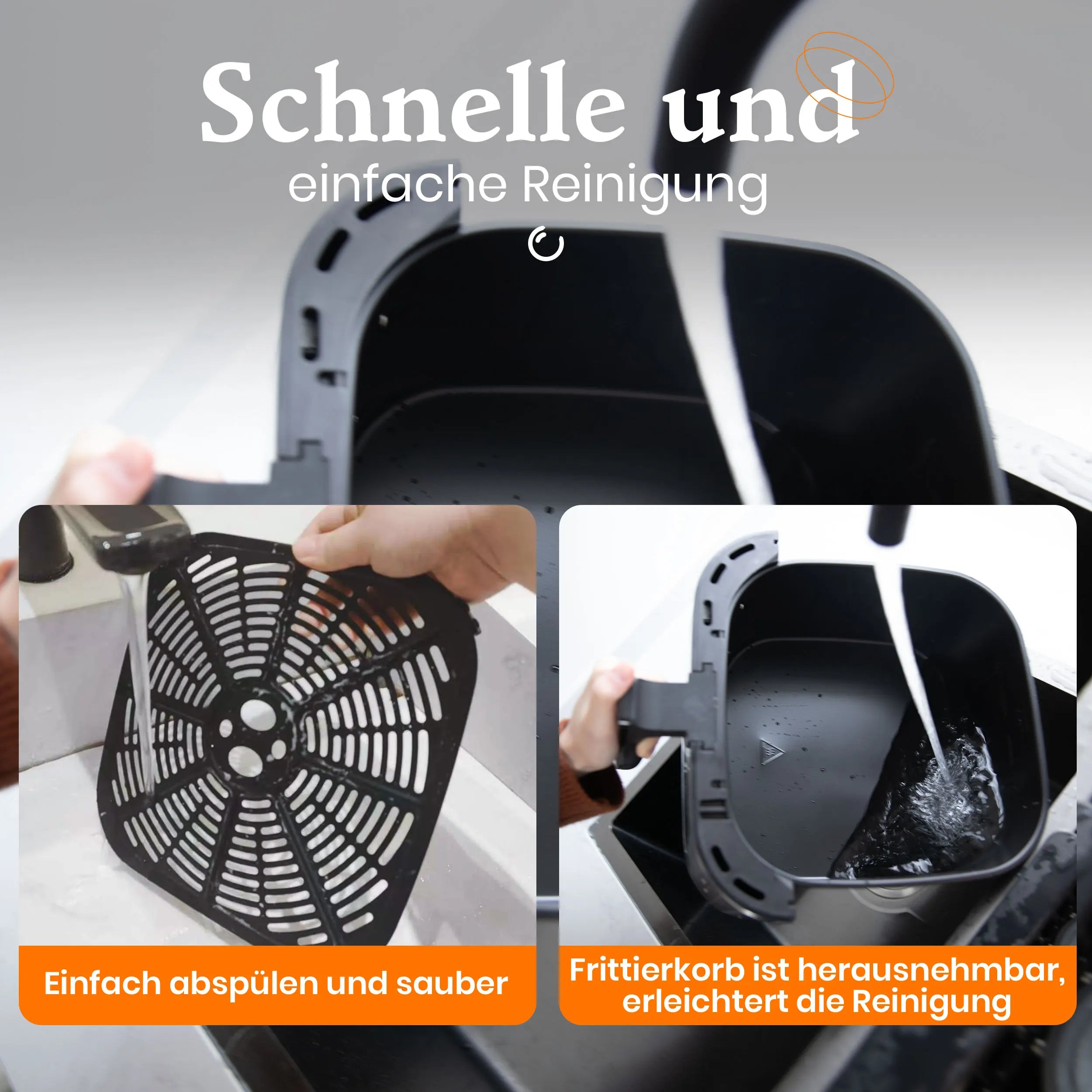 Friteuse à Air Chaud Sinaopus 8,5 L – Écran Tactile LED, Fenêtre de Visualisation, 12 Programmes Automatiques