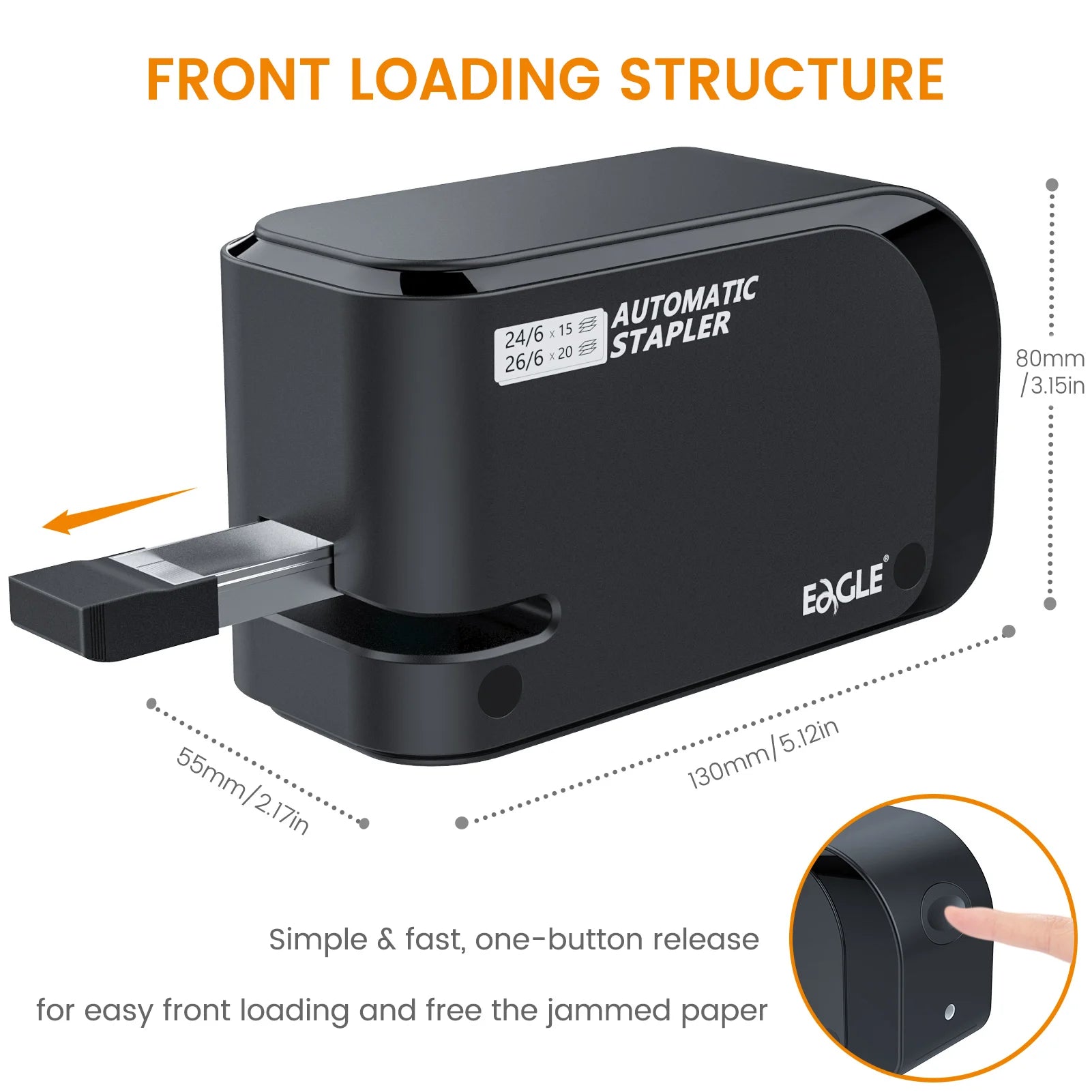 Electric Stapler, Automatic Electronic Stapler, with Free 2000 Staples, 20 Sheet Capacity, School and Office Supplies 