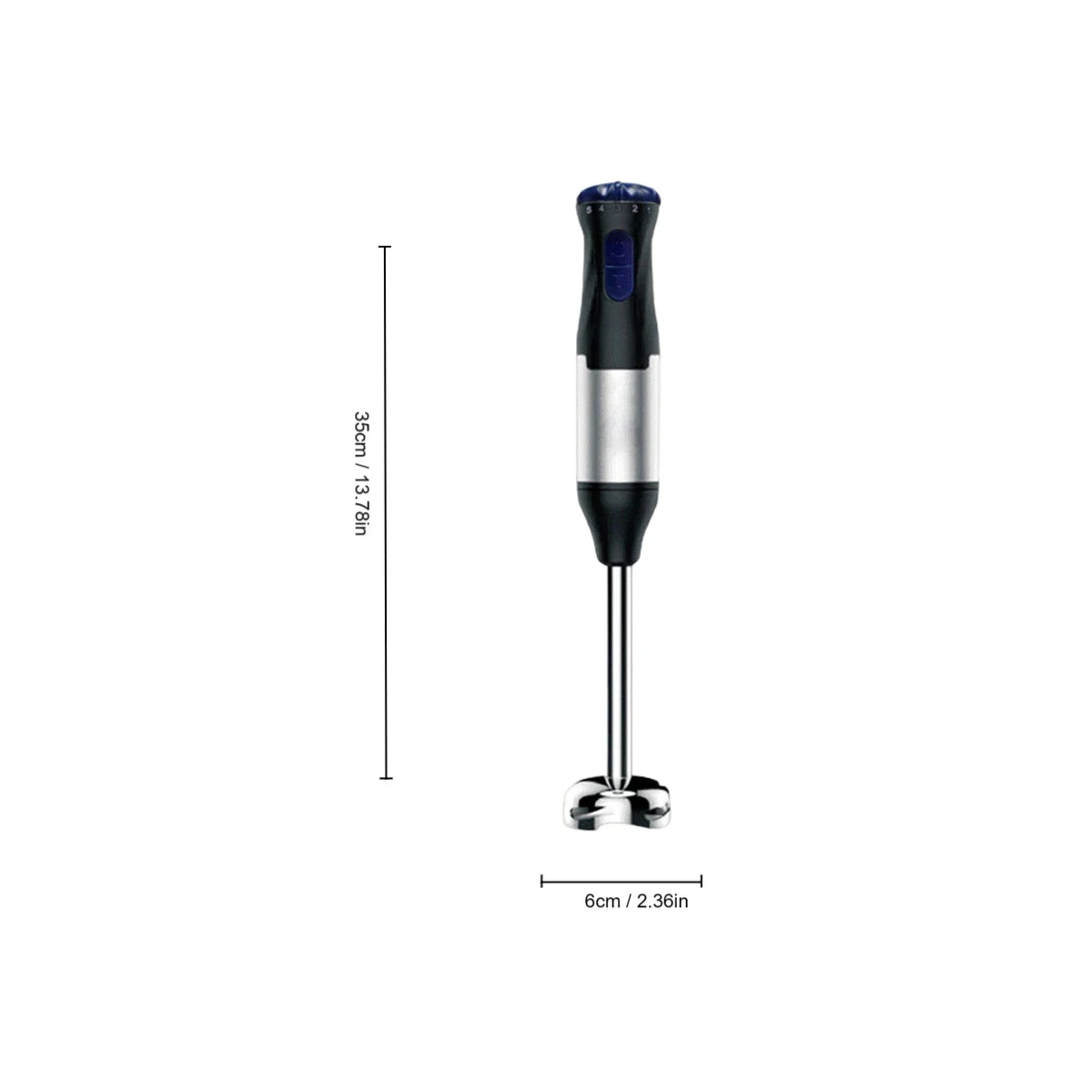 Mixeur Plongeant 4 en 1 – 1000 W, Acier Inoxydable, Bécher 700 ml &amp; Bol Hachoir 500 ml, Fouet Inclus