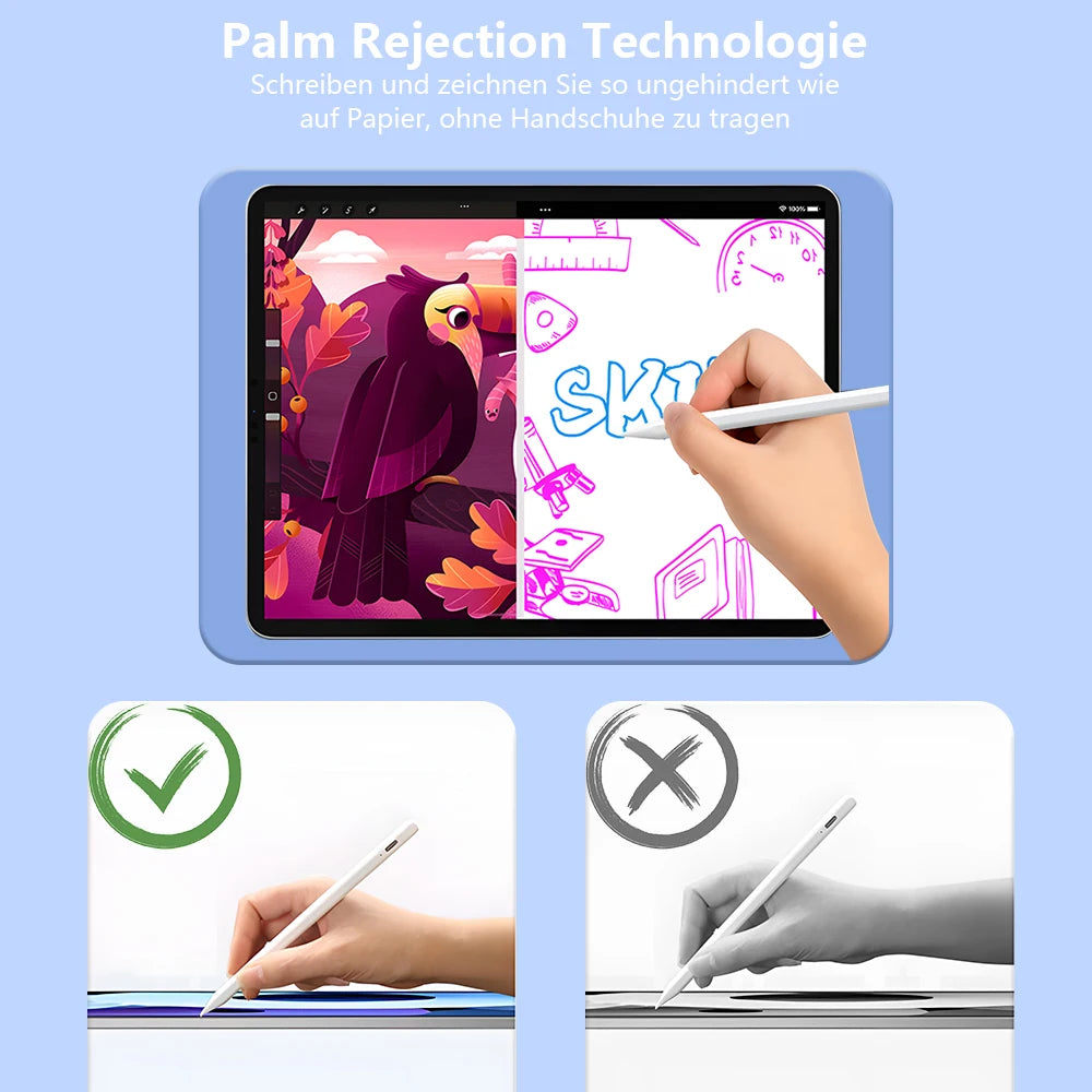 Stylus Pen for Apple iPad Palm Rejection Power Display