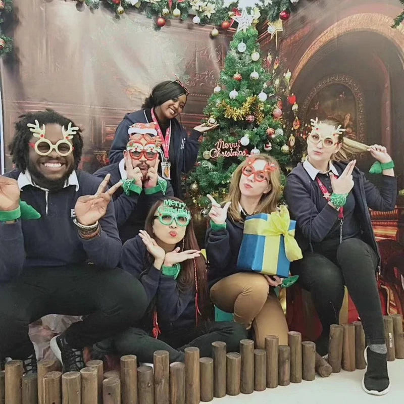Lunettes de joyeux noël pour enfants et adultes, décoration de fête de noël, ornements de décoration