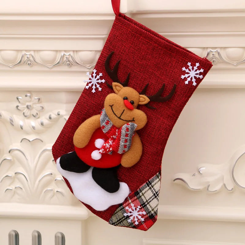 Christmas Decorations for Home, Christmas Stocking Bag, New Year, Christmas Gift, Candy Bag, , Fireplace Socks, Christmas Tree Decor