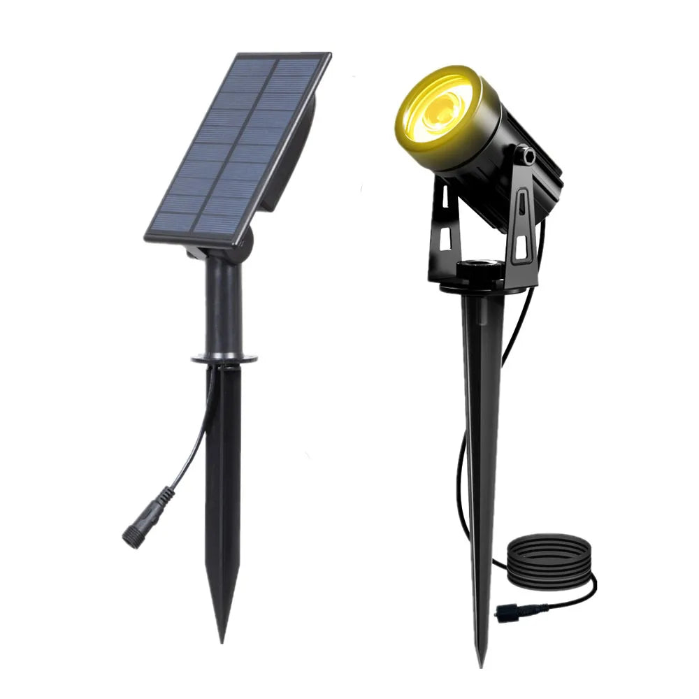Outdoor IP65 LED Solar Spotlight – 150 to 800LM, 3M cable, 8-12h battery life, garden & driveway lighting