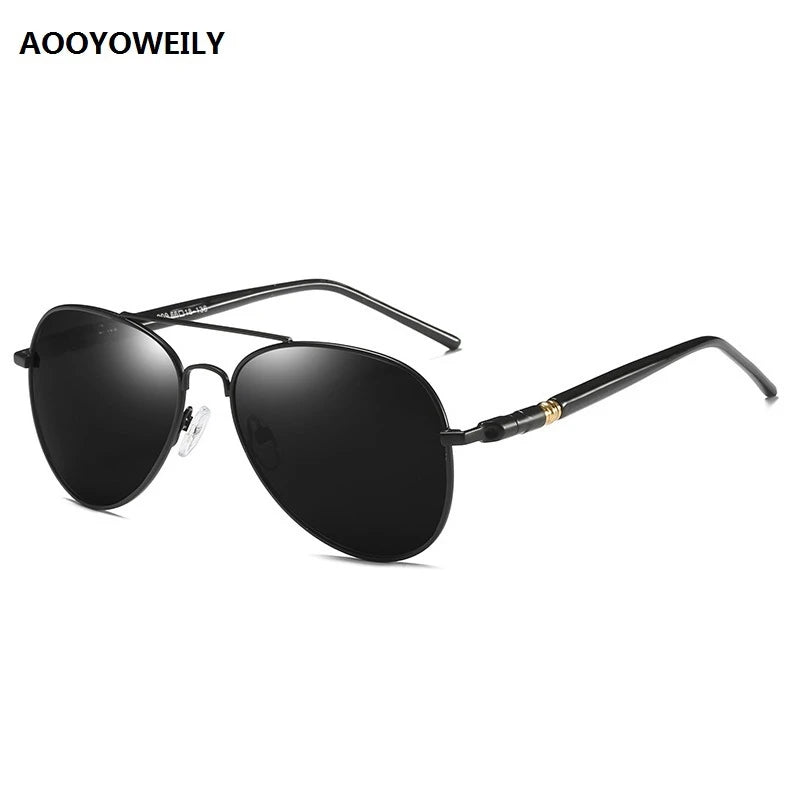 Polarized Sunglasses for Men and Women, Luxury Accessory, Driving Sun Glasses, Black Color, Unisex Pilot Lenses, UV 400,