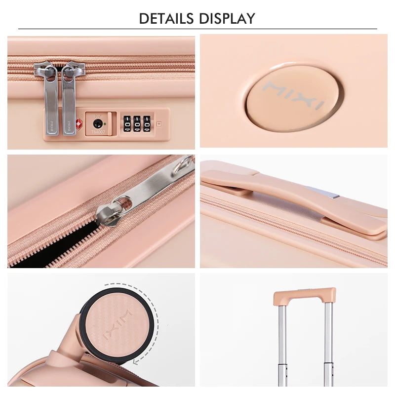 Valise Mixi à main 16 pouces – Cabine d’embarquement, Spinner, 34 L, 100% PC, léger, unisexe