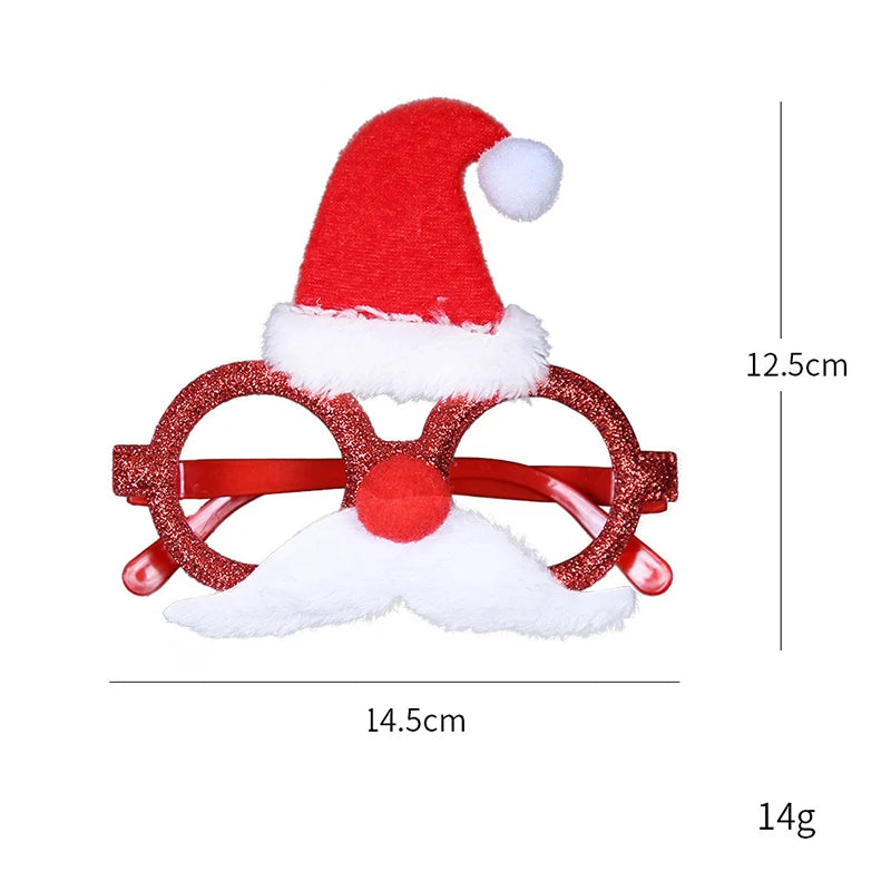 Lunettes de joyeux noël pour enfants et adultes, décoration de fête de noël, ornements de décoration