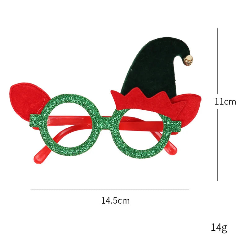 Lunettes de joyeux noël pour enfants et adultes, décoration de fête de noël, ornements de décoration