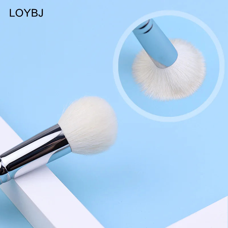 Pinceau fard à joues en poils de chèvre LOYBJ, brosse de maquillage pointillée, poudre cosmétique, fard à joues fleuri naturel, surligneur, pinceaux contour, 1PC