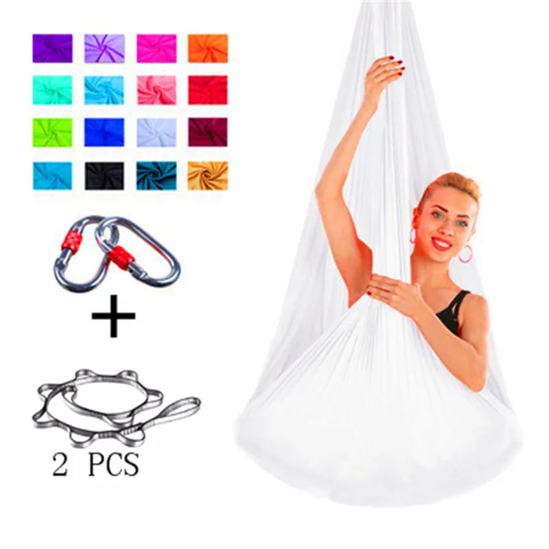 Aerial Yoga Hammock Full Set Fabric Swing Multifunctional Yoga Belts Yoga Training for Sports.