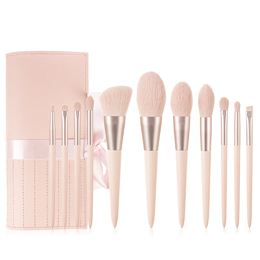 Ensemble de pinceaux de maquillage LOYBJ, pinceaux cosmétiques, poudre, fond de teint, fard à joues, contour, correcteur, eye-blogueur, fard à barrage, pinceau mélangeur, outil de maquillage, 11 pièces