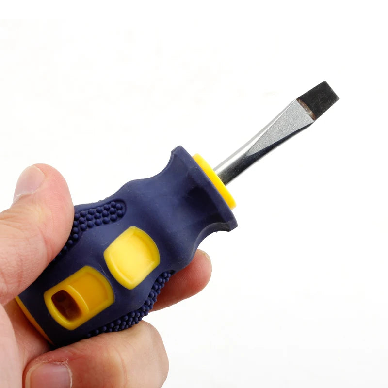 Mini Multi-function Cross Screwdriver Slotted Flat Screwdriver DIY Repair Tools Magnetic Short Screwdriver Small