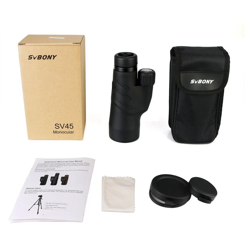 SVBONY SV45 Monocular, 10x50 Zoom, HD, High Power Prism, Waterproof, for Bird Watching and Travel